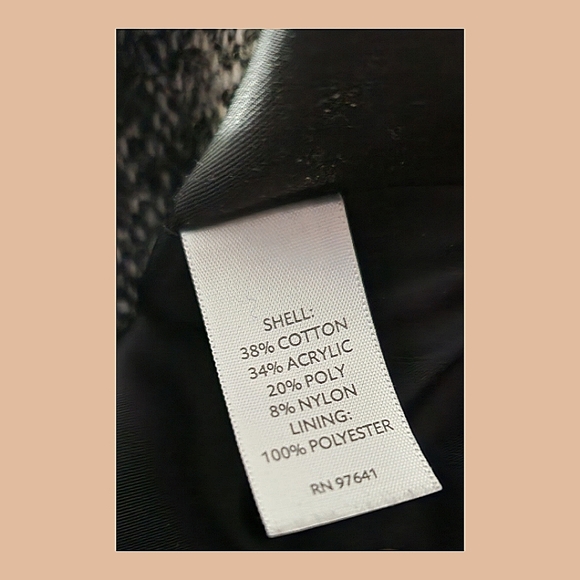 Woven J. Jill size Large Wool Blend Fully-Lined Multicolor Neutral Blazer - Picture 4 of 6